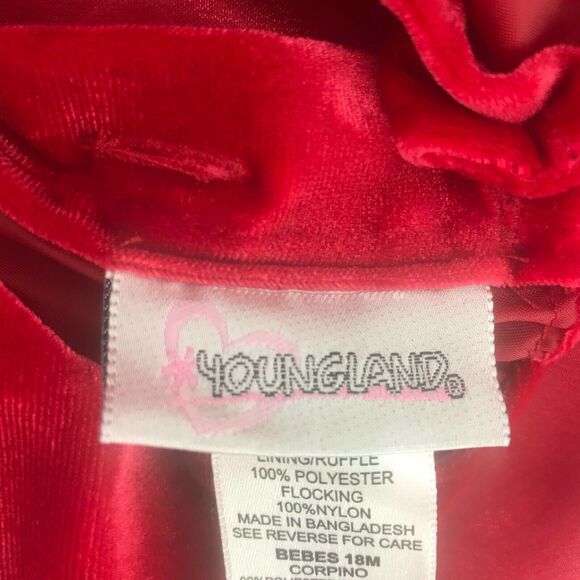 Youngland Girl Red Holiday Dress Size18M - Picture 3 of 4